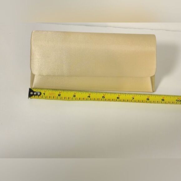 La Sera By Franchi Cream Silk Evening Clutch Bag - Picture 13 of 13